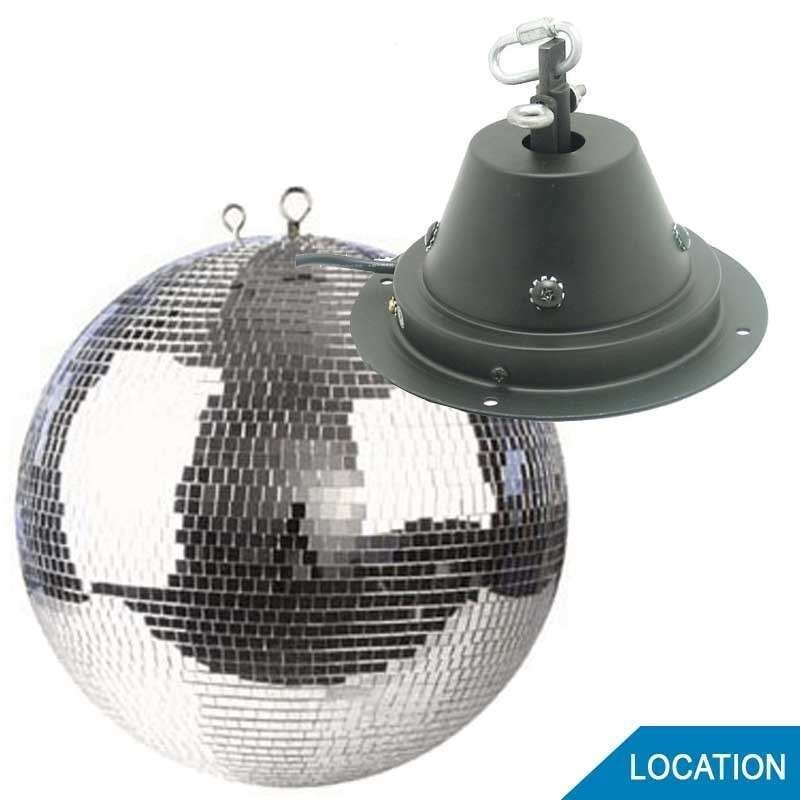 MOTEUR POUR BOULE A FACETTE DE 20CM : décoration et accessoires pas cher  pour organiser une soirée à thème.