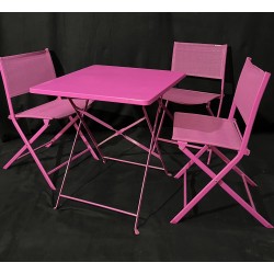 Ensemble table de jardin avec 3 chaises