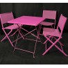 Ensemble table de jardin avec 3 chaises