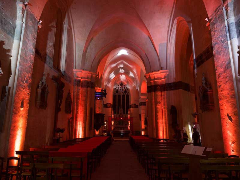 éclairage intérieur église st fort 17